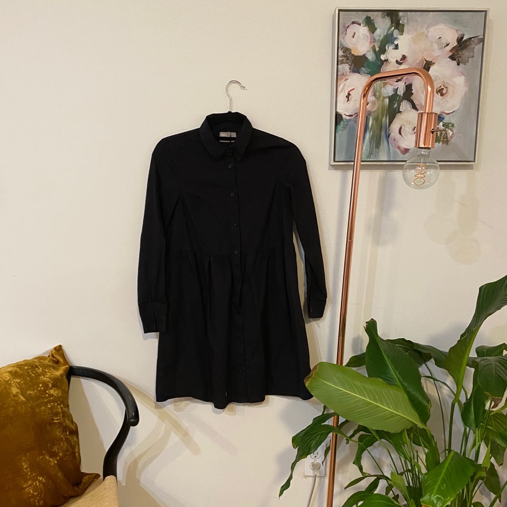 Simple Black Collared Asos Dress
